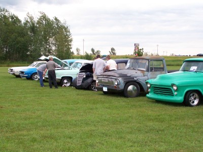 Line-up of some of the vehicles