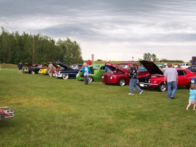 Line-up of some of the vehicles