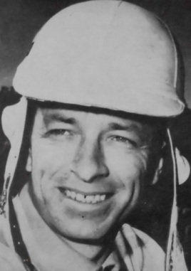 Bill Blair wins the sixth race of the 1950 season.