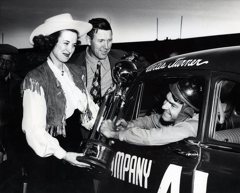 Curtis Turner wins the fourth race of the 1950 season.
