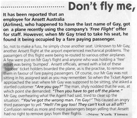 Mr. Gay's Flight